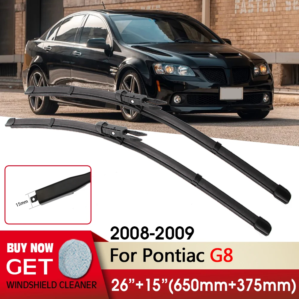 

Car Wiper RHD & LHD Front Wiper Blades 26"+15" For Pontiac G8 2008-2009 Fit Pinch Tab Arm Windscreen Wipers Auto Accessories