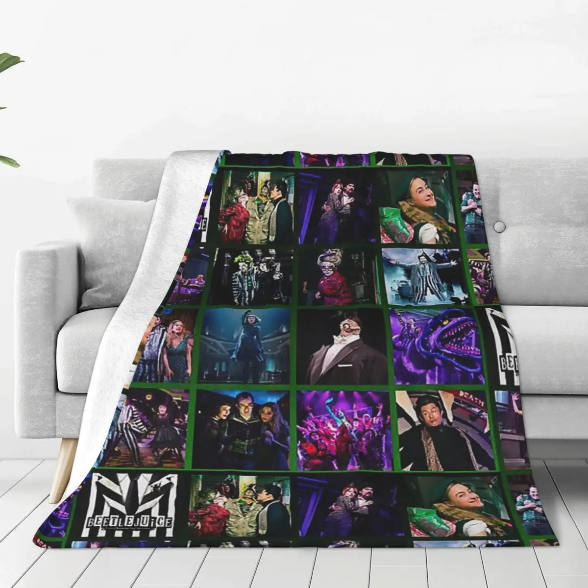 

Beetlejuice Musical Blanket Sofa Bedroom Bed Home Office Nap Blanket Car Travel Picnic Blankets Gift