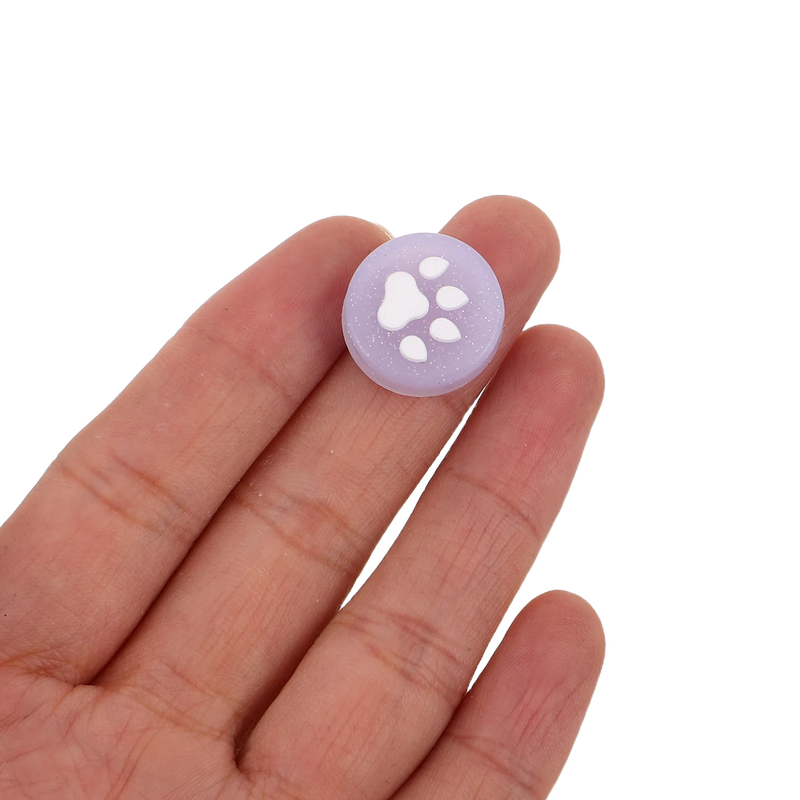 4 Buah Tutup Stik Jempol Menyala Dalam Gelap Desain Kaki Kucing Pengganti Pegangan Silikon Penutup Aksesori Gaming Mudah Dibersihkan