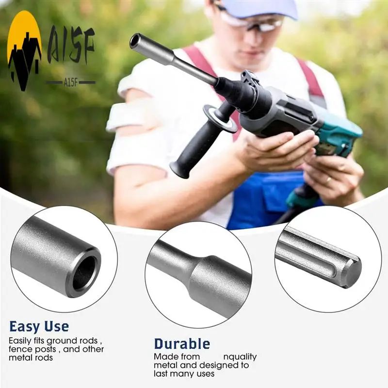 

A15F-SDS-MAX Ground Rod Driver For 5/8Inch&3/4Inch Ground Steel Kit, Rods Drills,For For For Hitachi For Dur