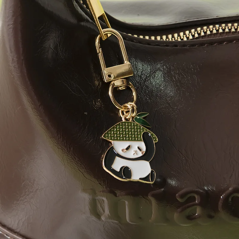 الإبداعية الباندا مفتاح سلسلة جديدة النمط الصيني الخيزران المشتركة الحيوان قلادة كيرينغ لحقيبة سحر سماعة غطاء حلية الفتيات هدية #4