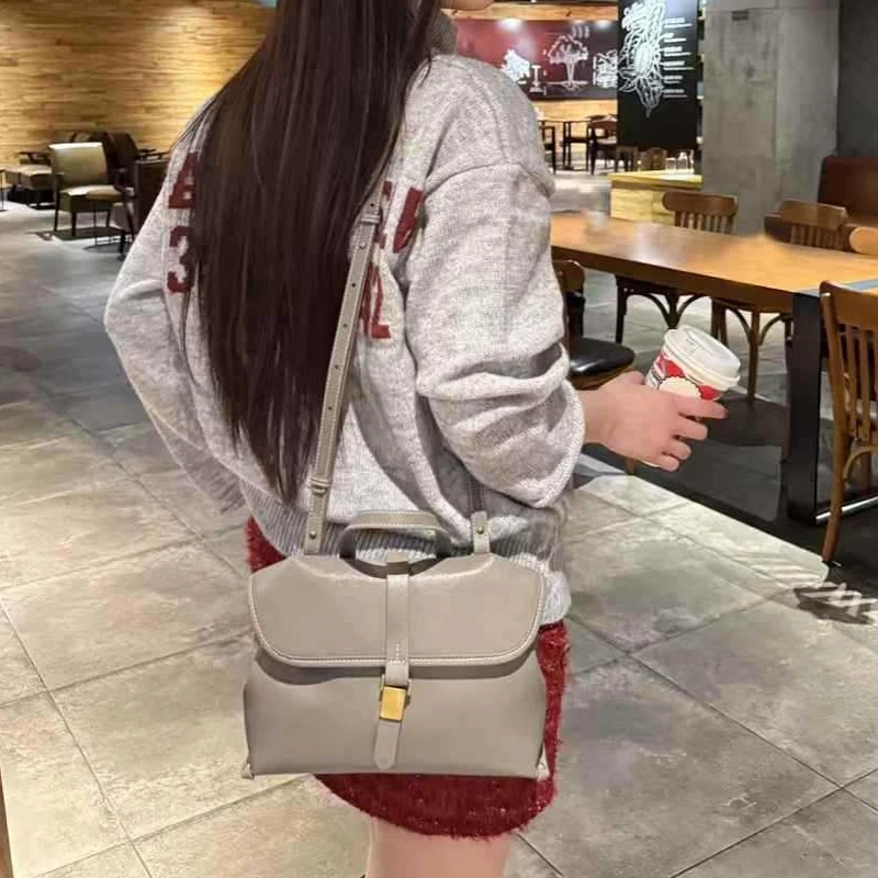 Genuine leather woman bag small square shoulder bag Handbags ladies crossbody bags luxury designer minimalism bag cowhide bag