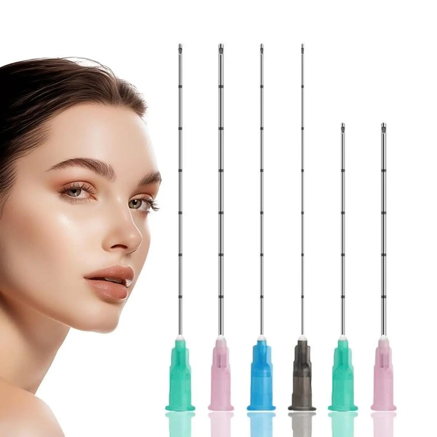 18G 21G 22G 23G 25G 27G 30G 50mm/38mm/25mm Gauge Size Individual Packaging 50PCS/Box Professional Face Lifting Blunt Tips