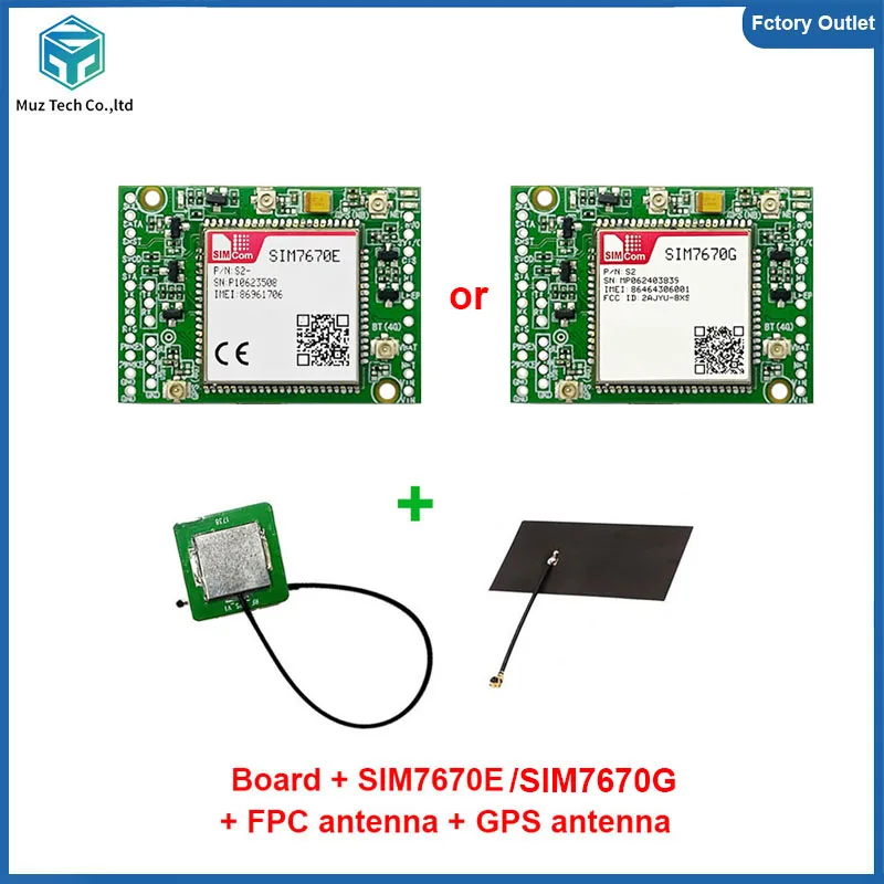 

SIM7670E SIM7670G Core Board 4G LTE CAT1 Module Support GNSS(optional) dual-row pin Development breakout kit SIM7670E for Europe