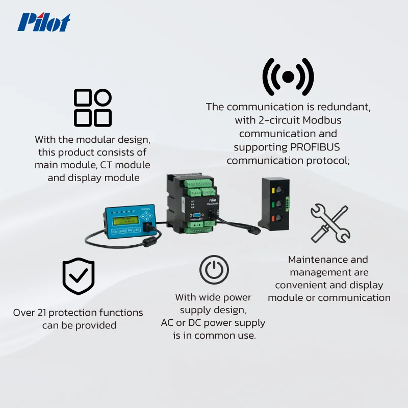 2026 Pilot PMAC801 Integrated Process Digital Smart ODM Motor Protection Controller Relay 2S Suit with 480V Power Transformer