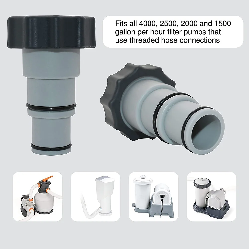 Adaptador de manguera de piscina con Collar para bombas de conexión roscada Intex 4000 2500 2000 1500 piezas de piscinas sobre el suelo