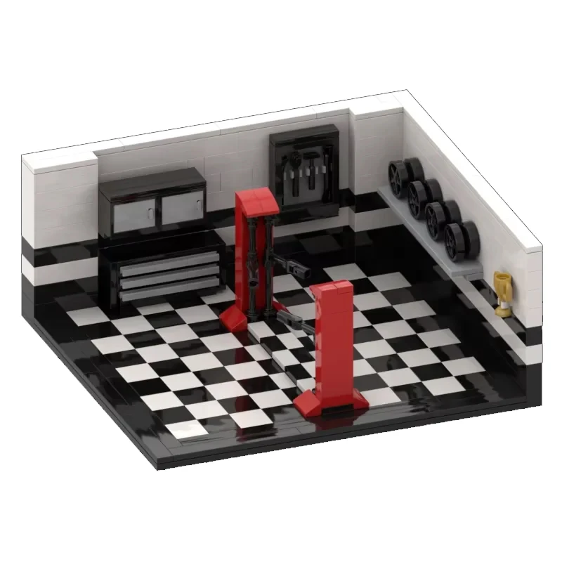 

MOC building block toys are popular and classic urban garage scene models, creative holiday gifts for boys