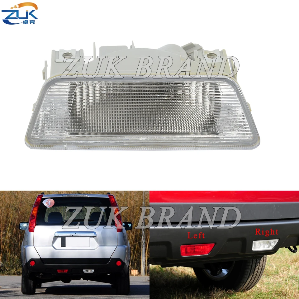 ZUK Rear Bumper Reflector Fog Lamp Reverse Backcup Light For Nissan X-TRAIL XTRAIL Rouge T31 2008 2009 2010 2011 2012 2013