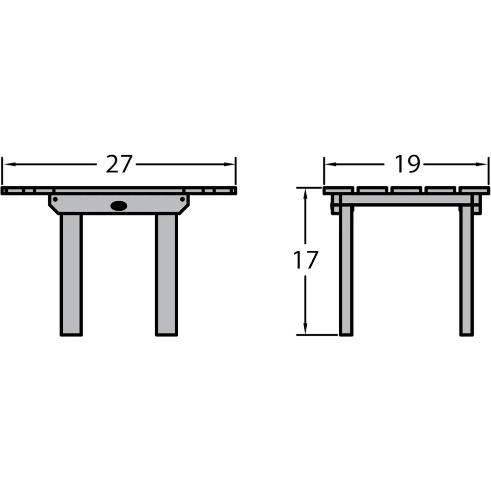 Table d'appoint classique Westport, teck côtier