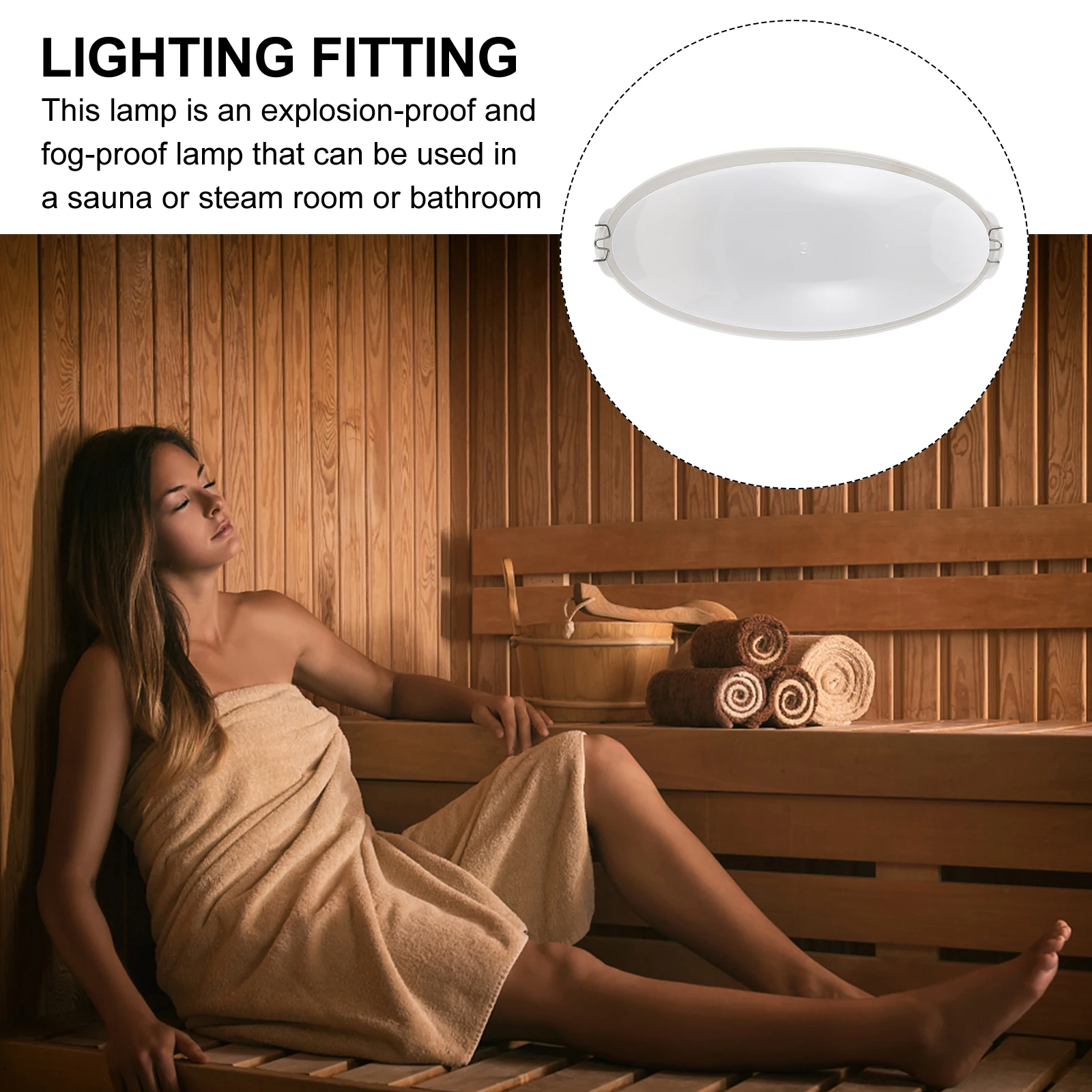 

Plastic Sauna Room Lamp Explosion Proof Light Anti Fog Lighting Equipment Ideal Bathroom Steam Room Vapor Proof