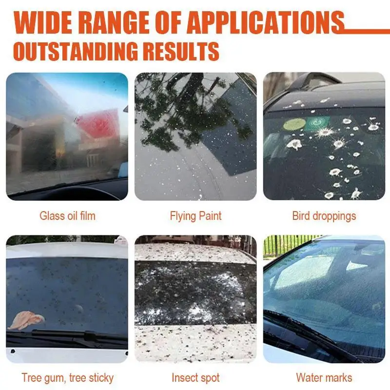 

Очиститель масляной пленки для автомобильного стекла, средство для удаления лобового стекла, эффективно воск автомобильного покрытия и ремонта удаляет пятна, водное полирование стекла O0G4