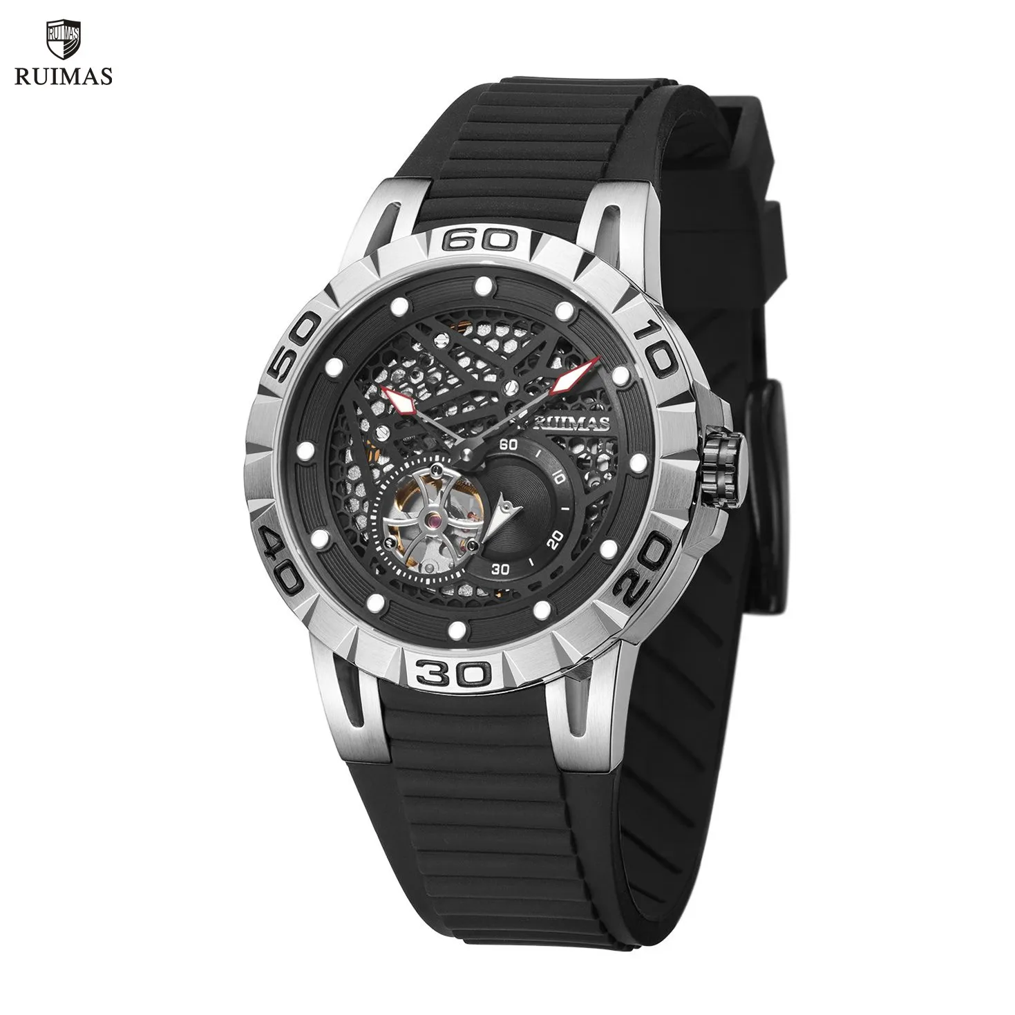 RUIMAS Watches Men Automatic Mechanical Watch Luxury Business Casual Wristwatch Waterproof Male Clock Reloj Hombre 6772