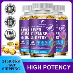 28-in-1 Liver Cleanse with Milk Thistle, Artichoke & Apple Cider Vinegar -Liver Cleanse Detox&Repair Heath Formula Liver Support