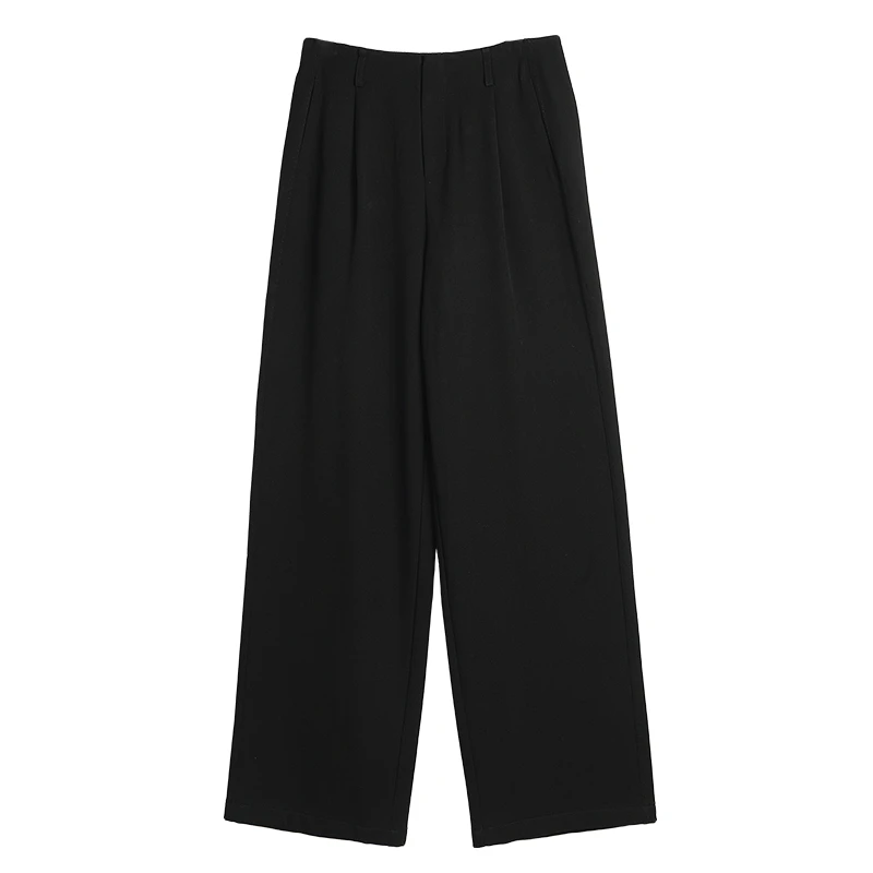 OLrain Office Lady Suit Pants for Women 2026 Autumn New High Waist Wide Leg Draped Trousers Loose Straight Bottoms O57QK002058