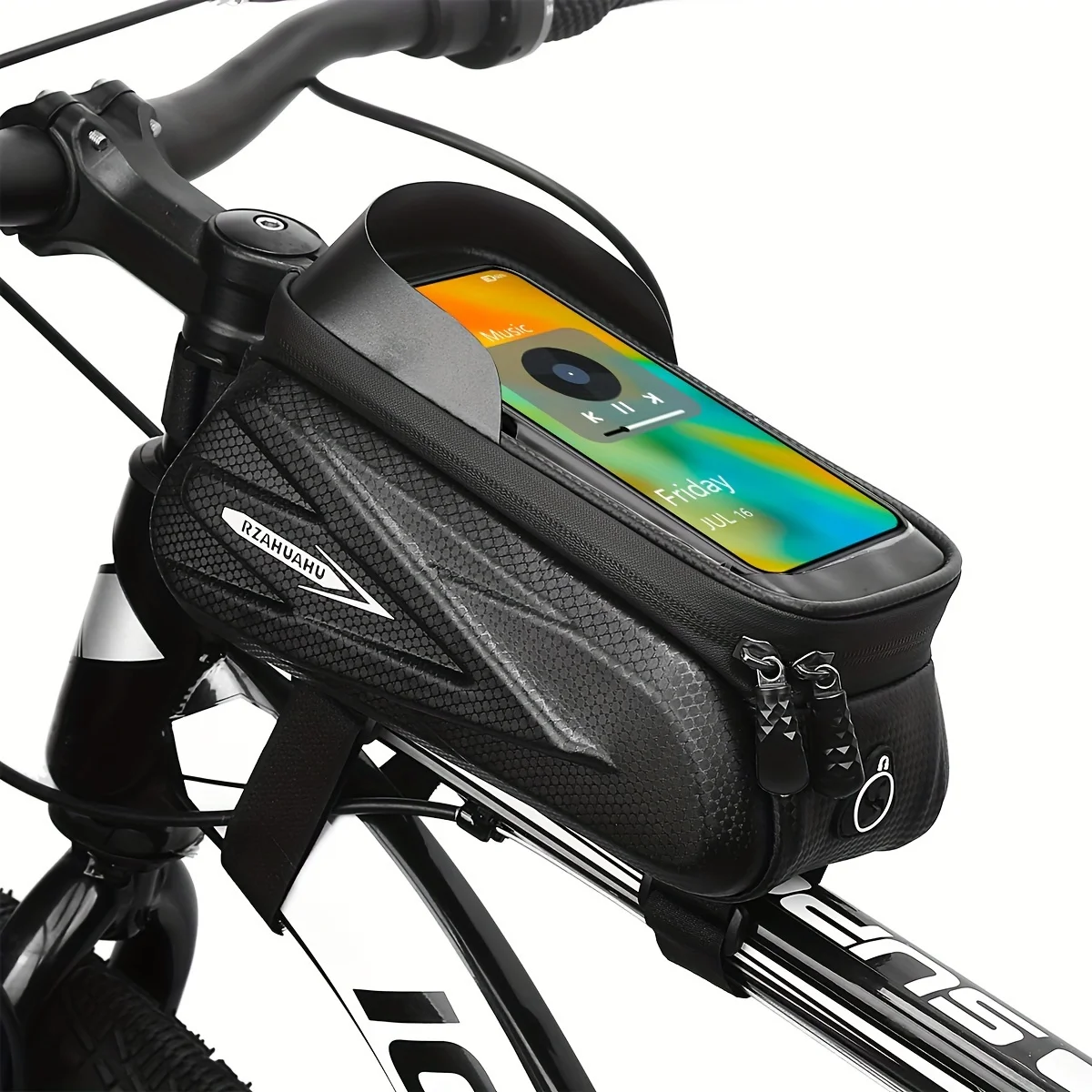 

Bicycle Bag, Bicycle Top Front Tube Frame Bag, Storage Touch Screen Mtb Tube Hard Shell Front Beam Bag