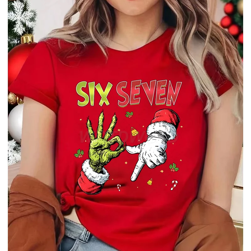 

Christmas Six Seven Meme Shirt for Men Women Trendy Funny Hands Vintage T Shirts Funny 6 7 Memes Womens Mens Clothes