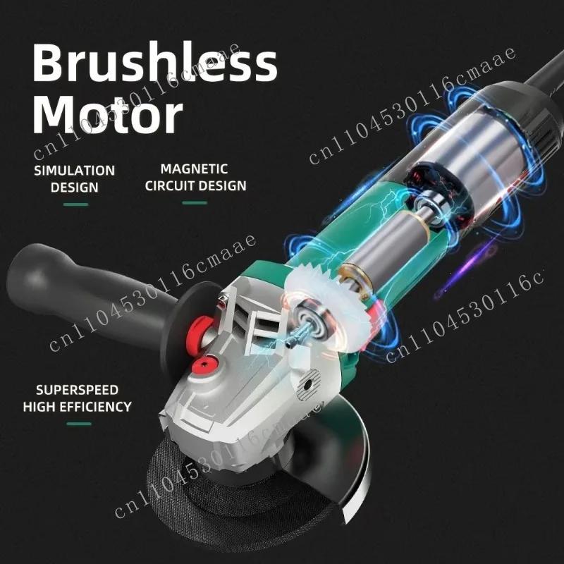 Industrial Brushless Heavy Duty 5in 125mm Corded Angle Grinder 220V 1500W Side Switch for Jobsite Cutting