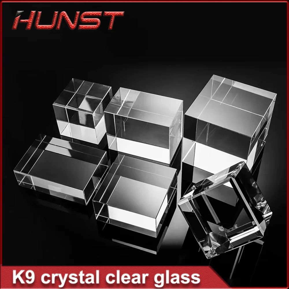 HUNST K9 Artificial Crystal Glass Cuboid or Cube, Can Be Engraved With Patterns And Text.