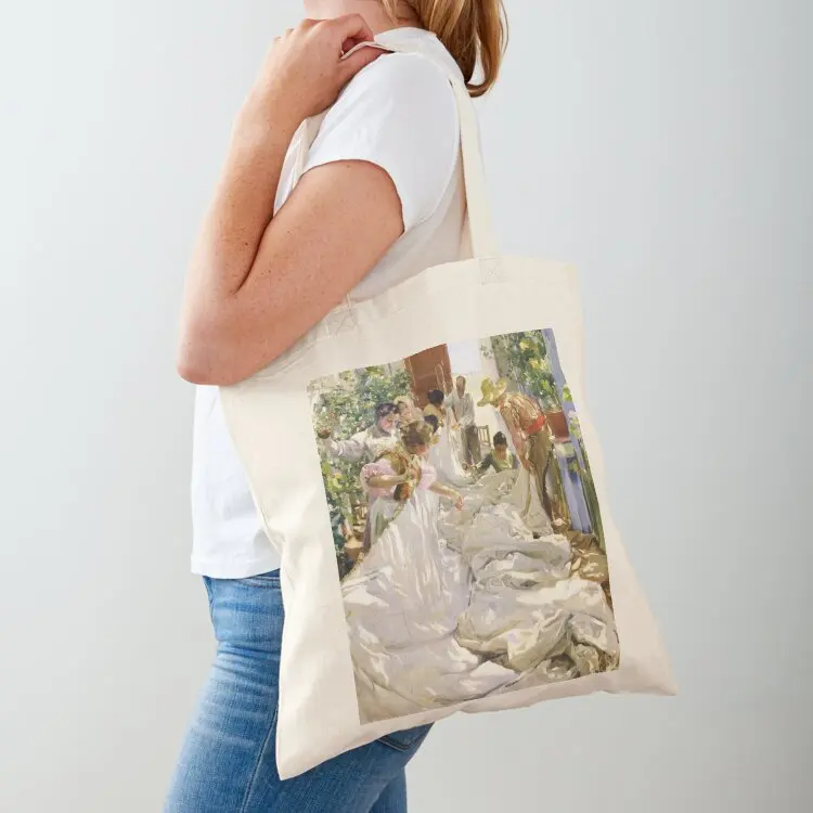 

Joaqu-n Sorolla - Sewing the Sail Tote Bag free delivery bags supermarket folding bag tote bag men Cloth bags