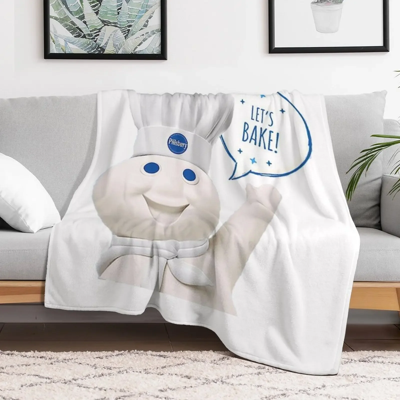 Pillsbury Doughboy Throw Blanket funny gift Hairys Luxury Brand Blankets