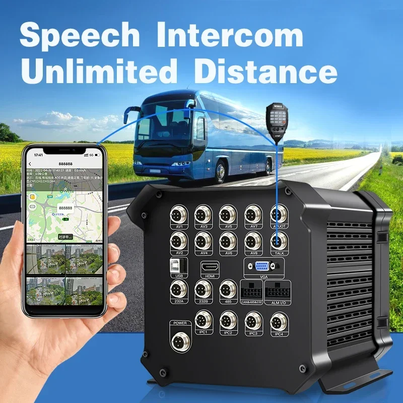 12 Channels Camera Video Recorder H.264 4G GPS Optional SD HDD DVR