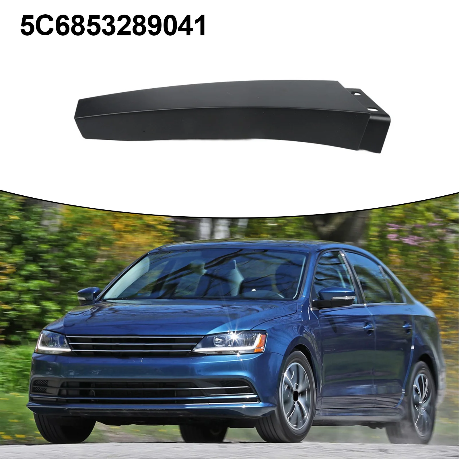 For Jetta 2011-2018 Front Left B Pillar Cover Trim Replacement Part Matching OE Dimensions and Mounting 5C6853289041