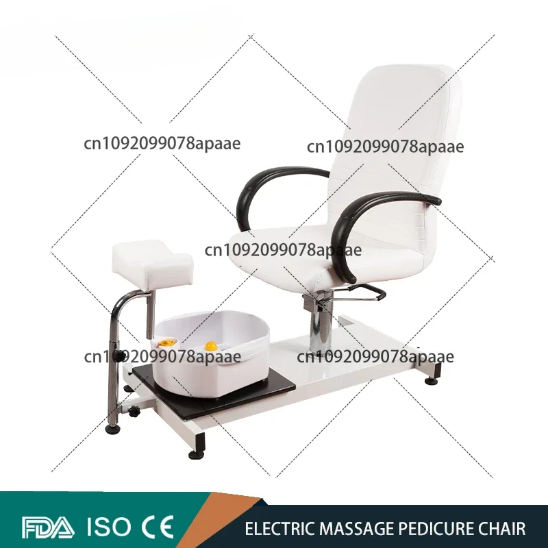 Modern Professional Foot Bath Spa Nail Salon Adjustable White Manicure Pedicure Chair Foot Washing Chair