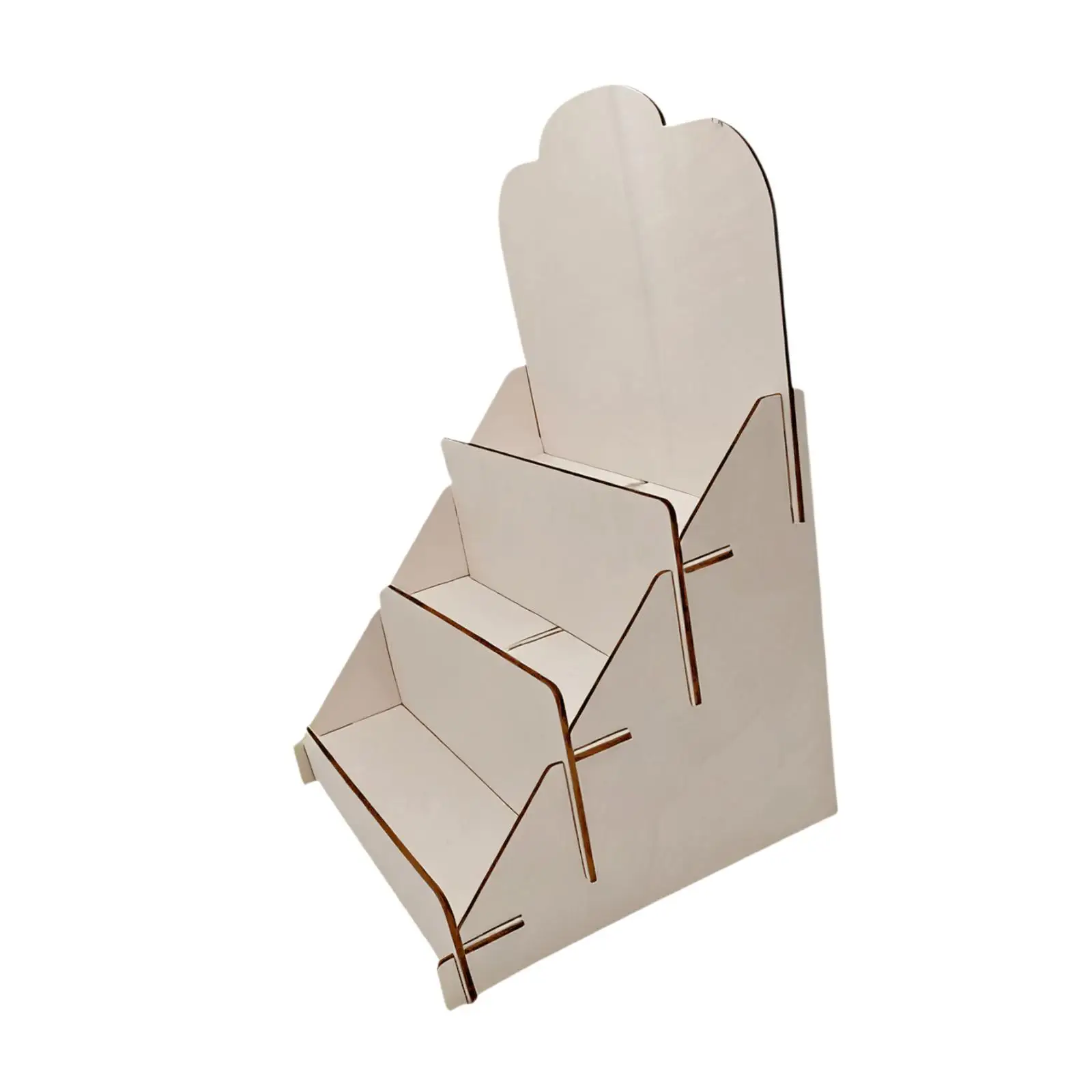 Wooden Greeting Card Display Rack Multi Layer Organizer for Postcards Brochures Stickers Office Desktop Storage