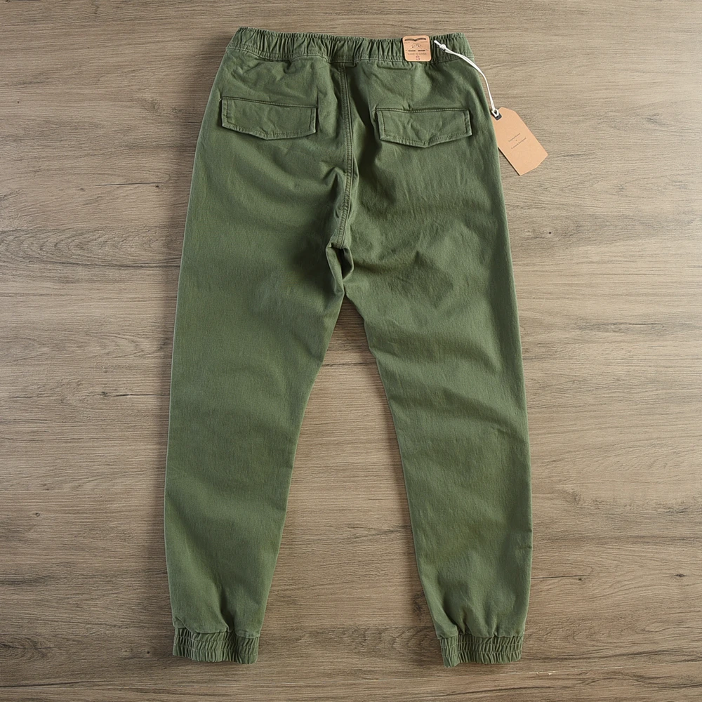 Pantalon cargo rétro américain pour homme, 2024 coton lavé, droit, décontracté, simple, tissé lourd, automne, nouveau, 97%