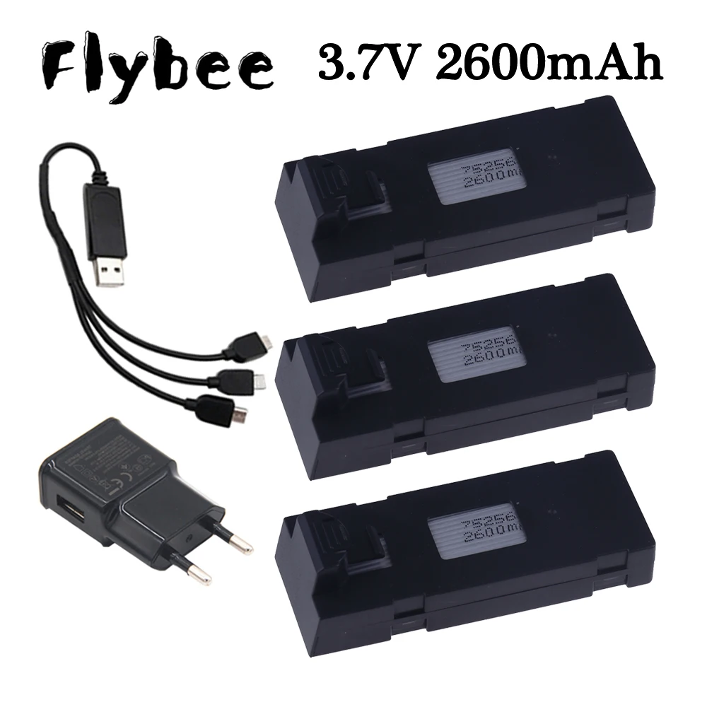 3.7V 2600mAh Battery For E88 E88PRO Ls-E525 E525 PRO Mini Uav Drone RC Quadcopter Parts 3.7V Battery For E88 PRO