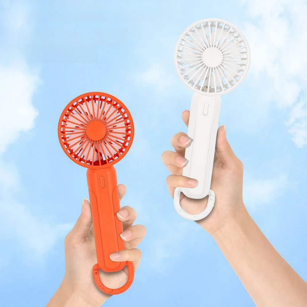 USB Mini Fan Portable Handheld Fan 1200mAh Rechargeable Handy Fan Pocket Size Low Noise Electric Fan Outdoors Student Dormitory