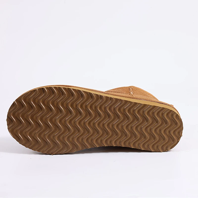 Evshine Winter-Pelz-Schneestiefel für Damen, rutschfest, mit Plüsch gefüttert, Wildlederstiefel, warme, flauschige Hausschuhe, klassische Schneestiefel – Detail 11