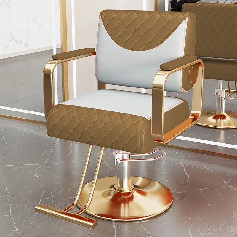 

Stylist Luxury Ergonomic Chair Professionals Modern Gold Chair Nail Makeup Muebles Para Estetica Y Belleza Salon Furniture