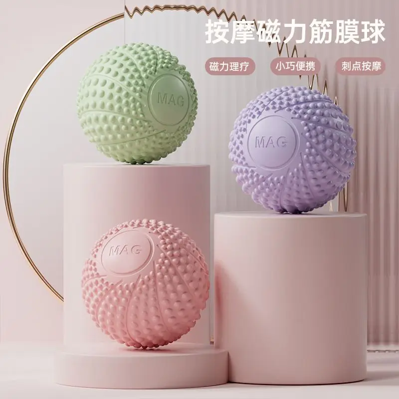 Portable Magnetic Fascia Massage Ball With Spiky Dots For Deep Tissue Muscle Relief Myofascial Release Yoga Fitness Adults 3