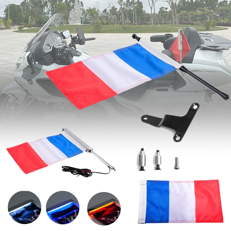 

Флаги PANICAL для мотоцикла, флаг с глобальной символикой для Honda Gold Wing GL1800 2018-2023, кронштейн для крепления багажника L R