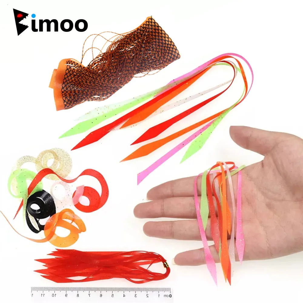 Bimoo Silicone Octopus Skirt Pike Streamer Spinnerbait Trailer Buzzbait Rubber Slider Jig Lures Squid Skirts Saltwater Fishing