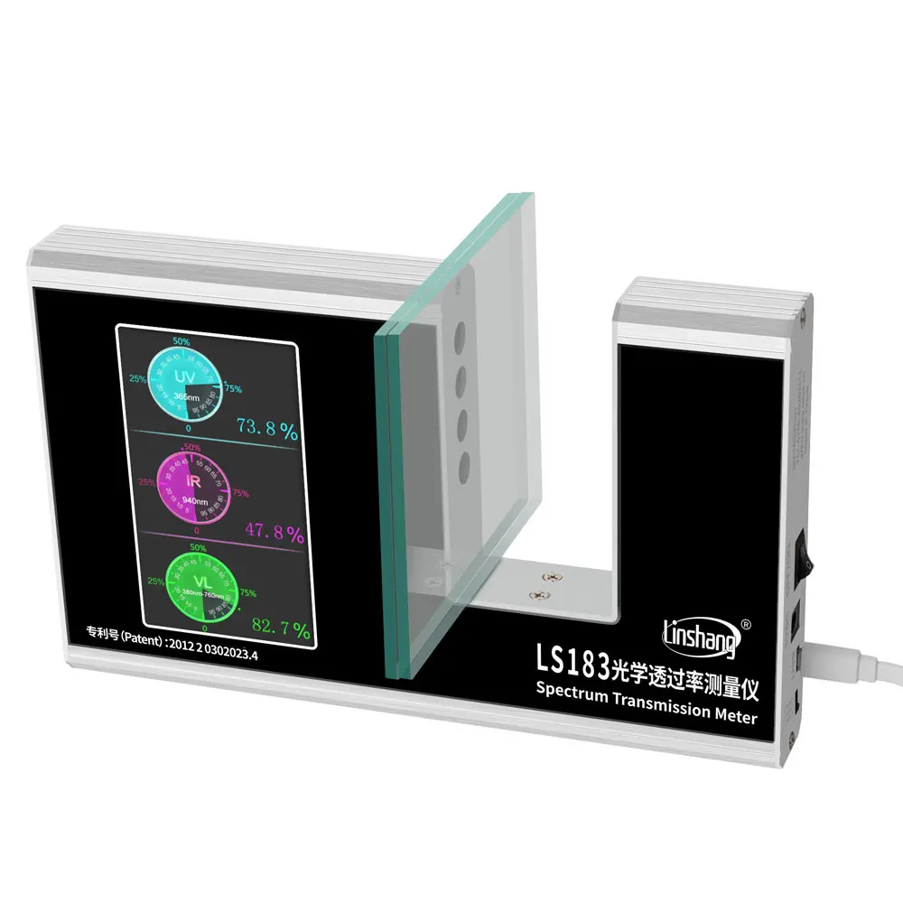 940 IR 365 UV 380-760nm VL Linshang LS183 Spectrum Transmission Meter for UV IR Transmission Test Film Glass Window Tint Test