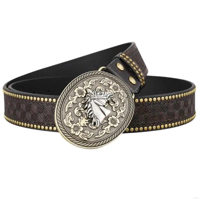 

31KD Embossed Pattern Waist Belt Adjustable Waist Belt for Women Jeans Skirt Coat