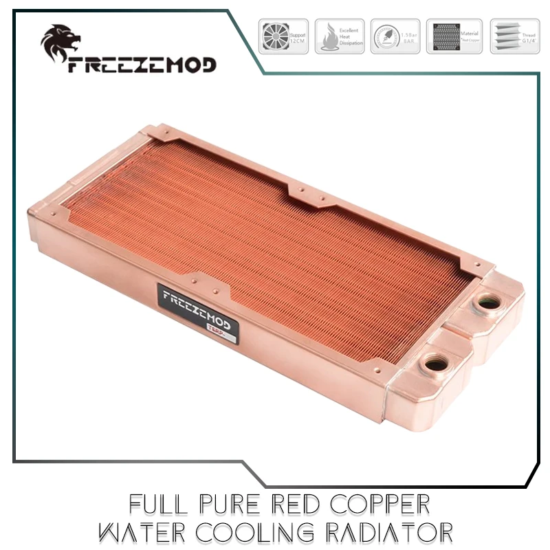 

TSRP-ZT-240TG Полностью чистый красный медный радиатор водяного охлаждения TDP750W Промышленное рассеивание тепла 240 Водяной охладитель толщиной 29 мм