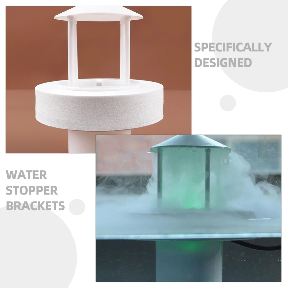 

2pcs Float Mist Maker Plastic Cover for Humidifier Rockery Pond Splash Guard White Water Stopper Bracket DIY Fogger