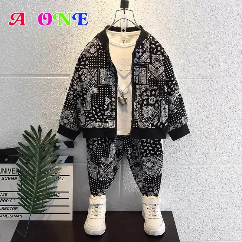 Spring autumn boys clothes kids coat baby outfits jackets + pants 2 pcs set fashion Saudi national style clothing 2T-12T