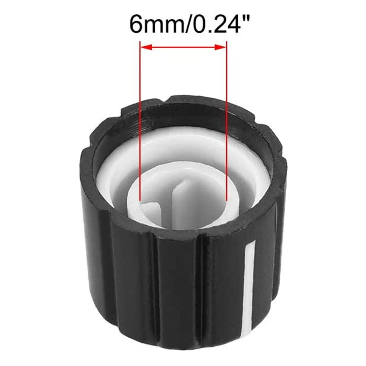 Manopole di controllo del potenziometro da 10 pezzi per manopole del tono del Volume della chitarra elettrica nero tipo D 6mm