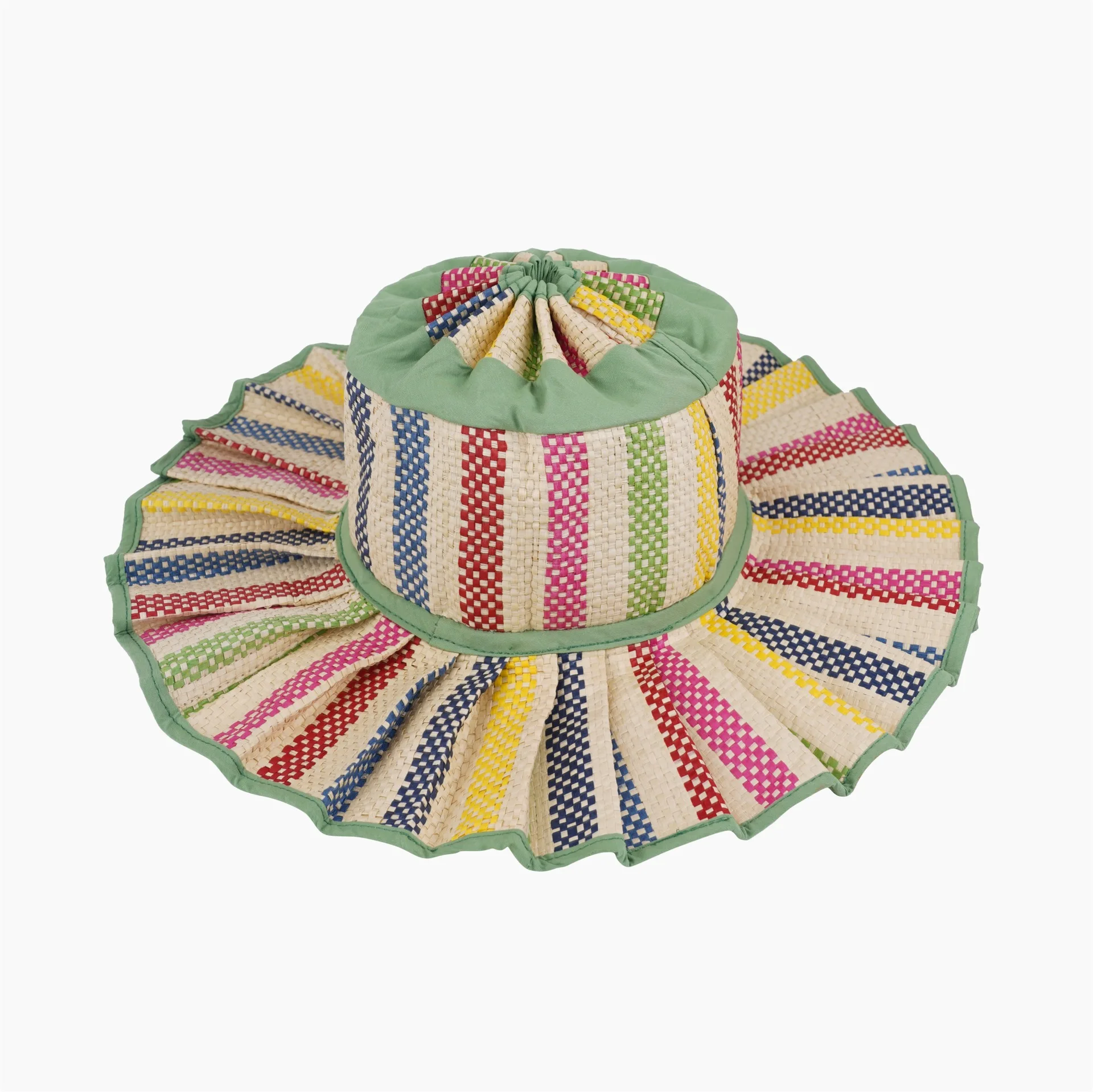 Neuer faltbarer Sonnenhut für Damen, Sommer, gekräuselter Rand, UV-Schutz, breite Krempe, lässige Kappe für Strand und Reisen, verstaubares Accessoire – Detail 7