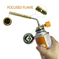 1PC Outdoor Camping BBQ Portable Soldering Heat Gun Butane Burner Welding Gas Torch Flame Gun Brazing Flamethrower