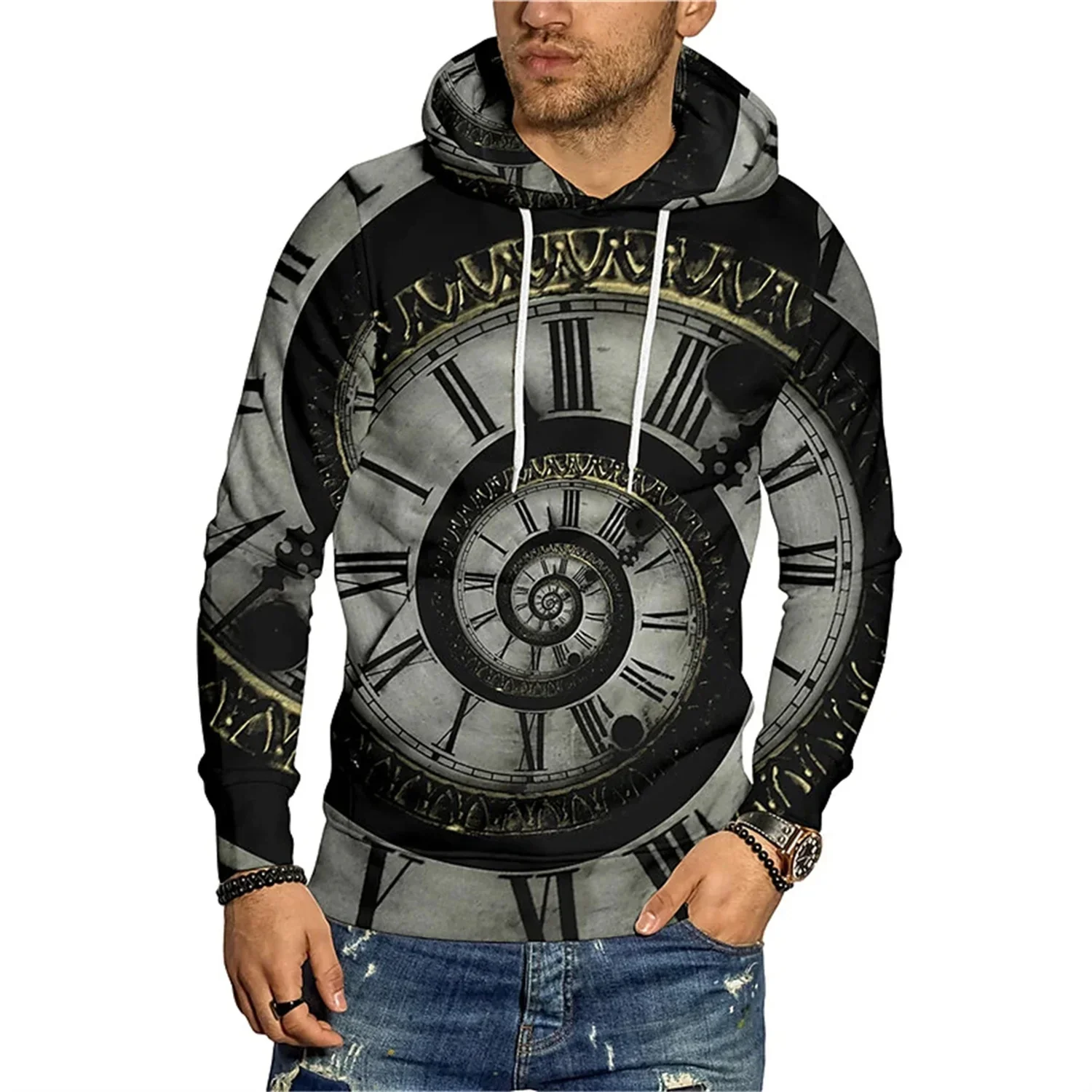 Hip Hop Men's Long Sleeve Hoodie 3D Printed Pattern Sublimation High Quality Fashion Personalized Street Casual Sportswear