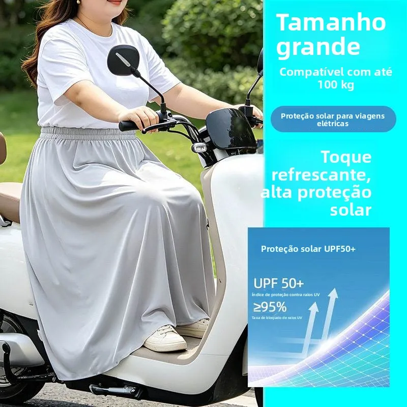 プラスサイズ-uv-保護スカート-サイクリング用-電気自動車用-耐光性-ウォーキング用-ハーフボディ日焼け止めエプロン-女性の夏のファッション