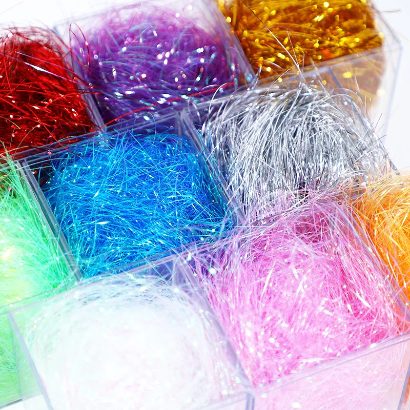 Raffia Shredded Paper Gift Box Filler, Colorful Symphony Straight Paper, High-Grade Cosmetic Decoration Material Packaging, 8g