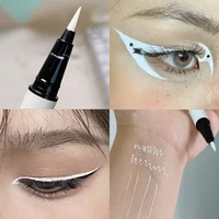 Eyeliner blanc mat, stylo liquide couché, crayon ver à soie, éclaircit les coins des yeux, Pigment Ultra-fin imperméable, fard à paupières Cosplay 5