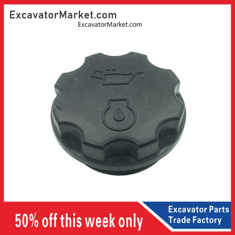 Excavator Parts For Caterpillar Cat Oil Cap E325d 329d 330d 336d/c7/c9 Engine Oil Tank Cap Rubber Cover Excavator Accessories