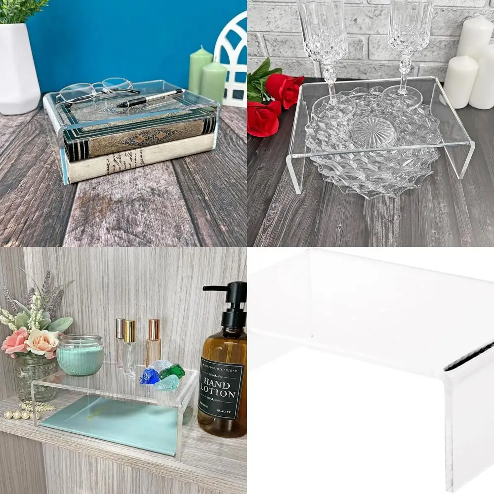 

Clear Acrylic Display Stand, 3 High x 9 Wide x 6 Deep, 1/4 Thick, Set of 3